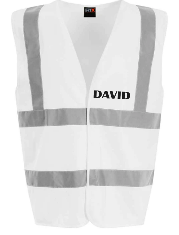 Hi-Viz Vest Waistcoat Name Front & Back Print