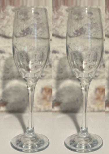 Vinyl Flute/ Champagne Glass Mr & Mrs Style 1