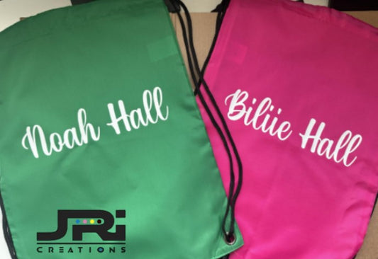Personalised Drawstring Gym Bag Gym-Sack Name