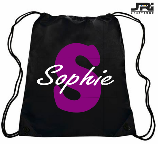 Personalised Drawstring Gym Bag Gym-Sack Initial & Name