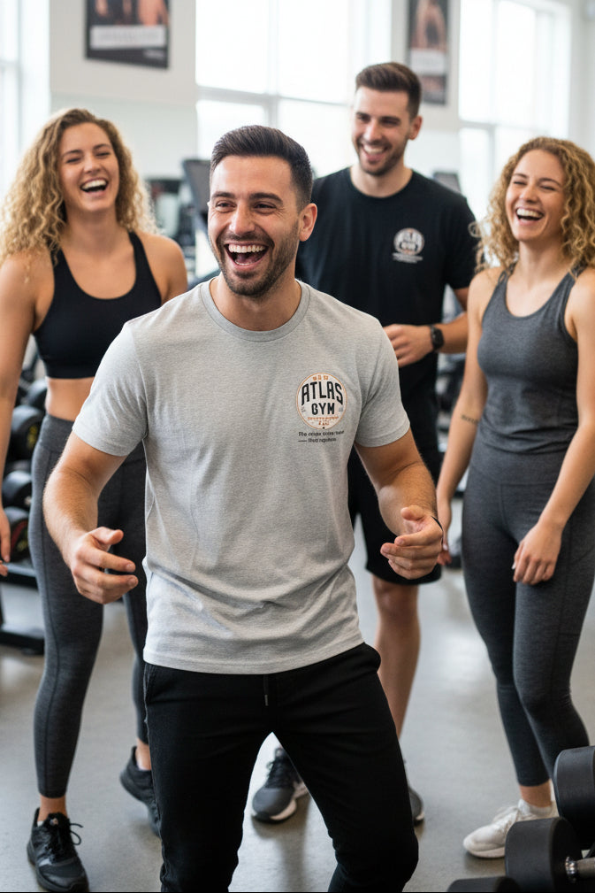 Kid's/Adult Cool Gym Breathable T-Shirt ( Heather Grey )🏋️‍♂️