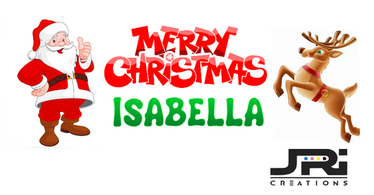 Printed Mug Xmas Reindeer/Santa Name