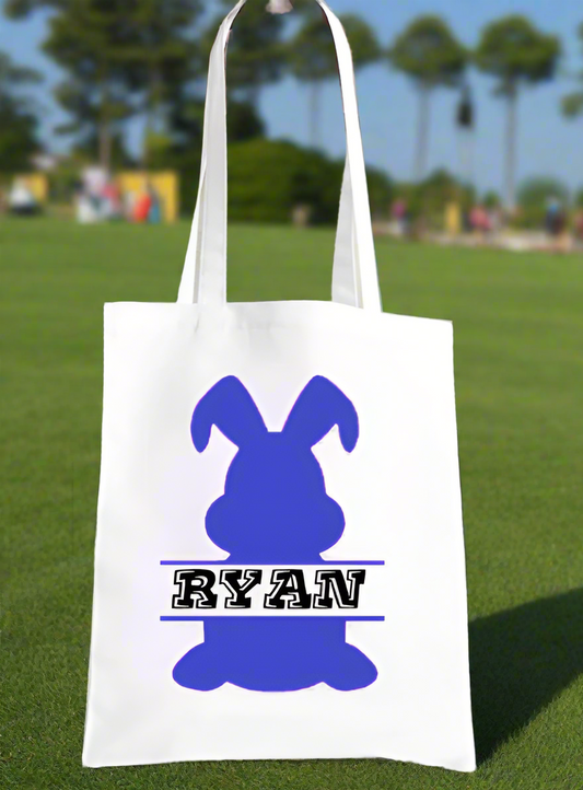 Personalised Easter Printed Tote Bag Egg Hunt