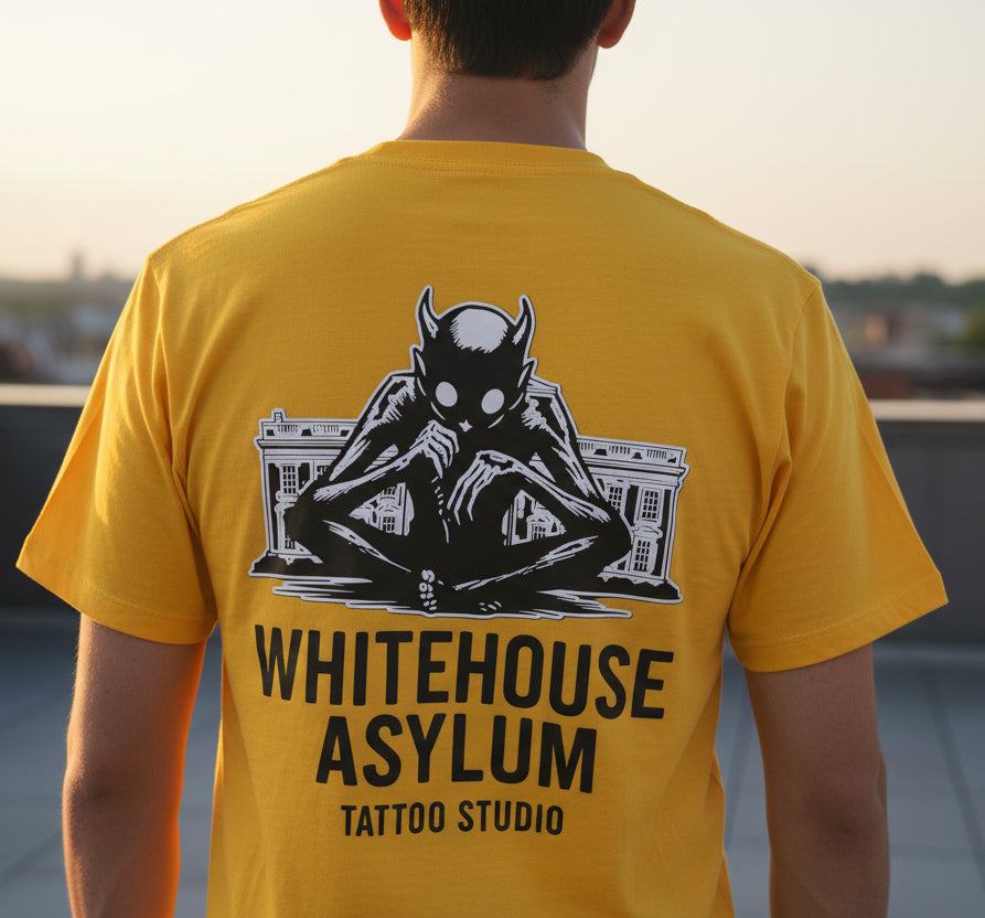 Official Whitehouse Asylum Tattoos Merchandise T-Shirt Summer Edition ( Yellow )