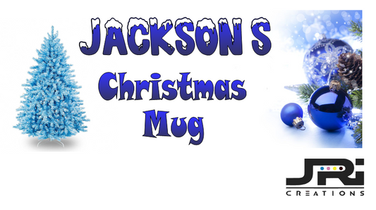 Printed Mug Xmas Blue Tree/Bauble