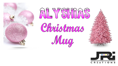 Pink Christmas Mug | Festive Pink Tree & Bauble Ceramic Coffee Cup | Xmas Gift for Her