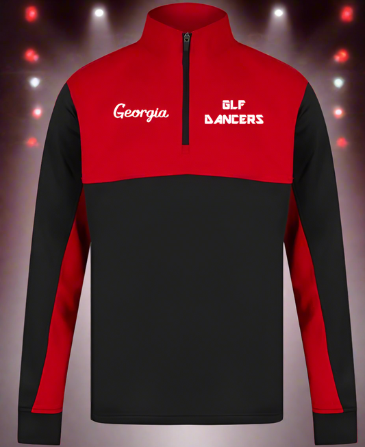 GLF Official Uniform 1/4 Zip Jacket Black/Red Logo / Name