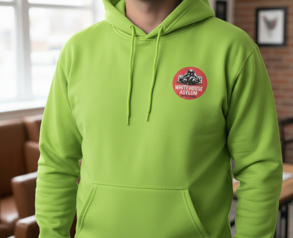 Official Whitehouse Asylum Tattoos Merchandise Hoodie Lime Green
