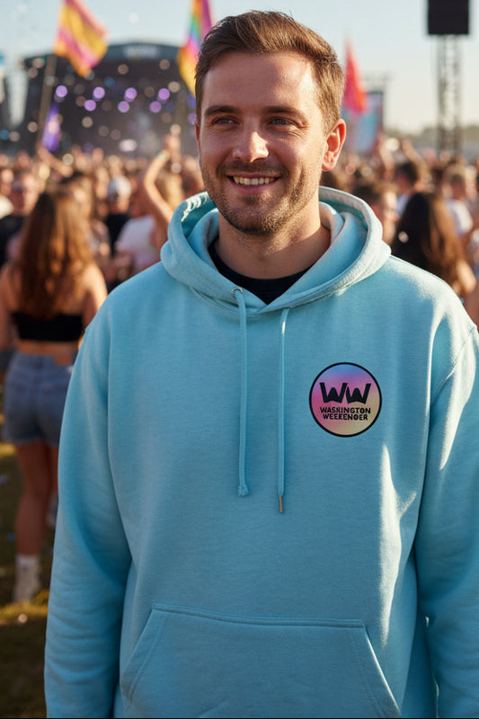 🚨**Washington Weekender Official Event Merchandise**🚨Kids/Adult Hoodie Cyan Blue Hooded Sweatshirt
