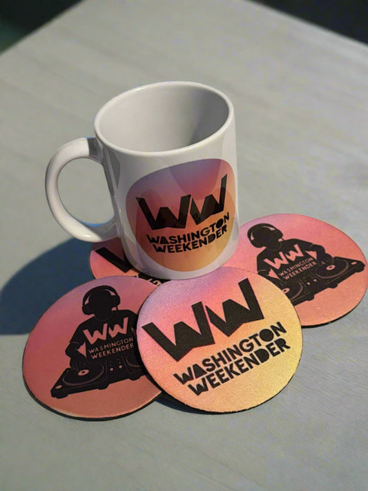 Washington Weekender Official Merchandise Rubber Round 4Inch/10 CM Coaster