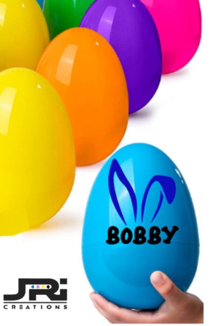 Personalised 7 Inch Easter Egg Bunny Ears