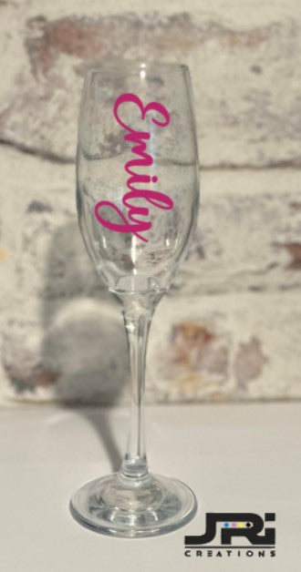 Vinyl Flute/ Champagne Glass Name
