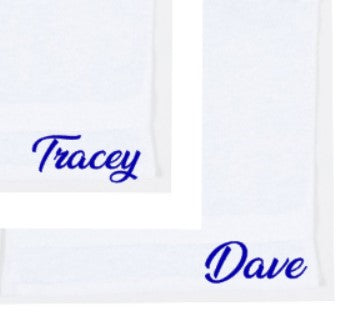 Personalised Facecloth With Printed Name 2 Pack
