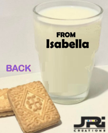 Personalised Breakfast Glass Santa Milk