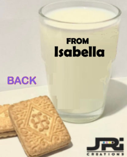 Personalised Breakfast Glass Santa Milk