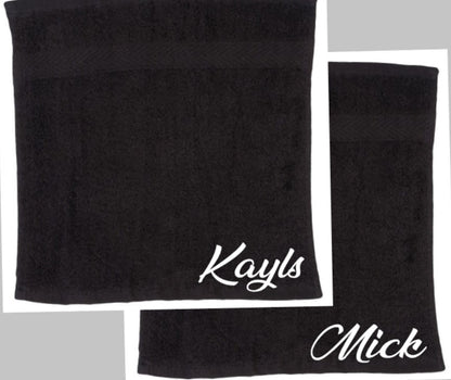 Personalised Facecloth With Printed Name 2 Pack