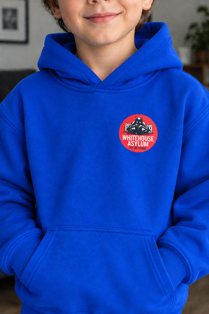 Official Whitehouse Asylum Tattoos Merchandise Hoodie Royal Blue