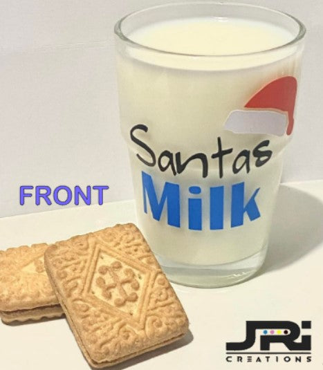 Personalised Breakfast Glass Santa Milk