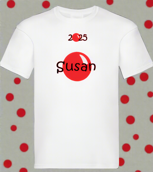 Personalised Kids/Adult T-Shirt Red Nose Day (Name/Nose Design)