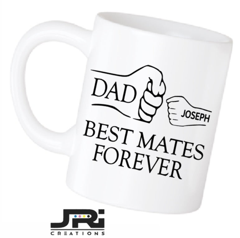 Printed Mug Fist Pump Best Mates Forever Father's Day