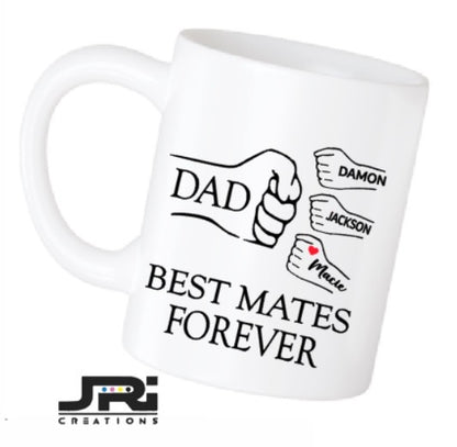 Printed Mug Fist Pump Best Mates Forever Father's Day