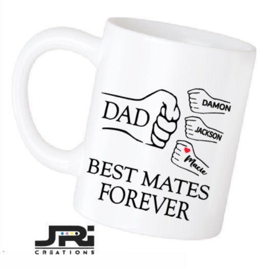 Printed Mug Fist Pump Best Mates Forever Father's Day
