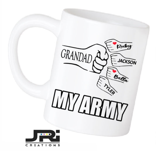 Printed Mug Fist Pump My Army Father's Day