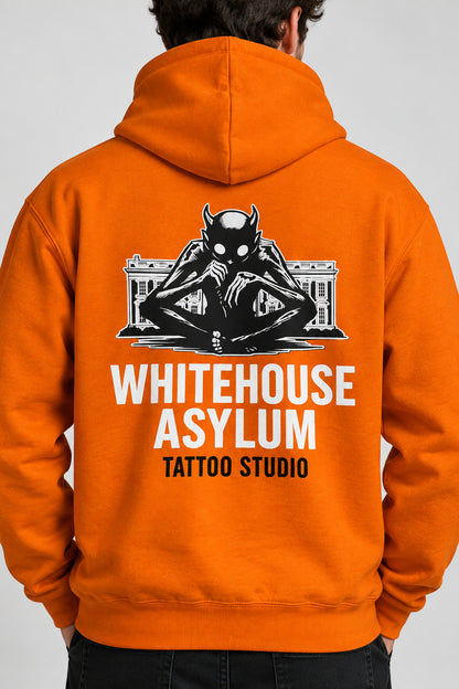 Official Whitehouse Asylum Tattoos Merchandise Hoodie Orange