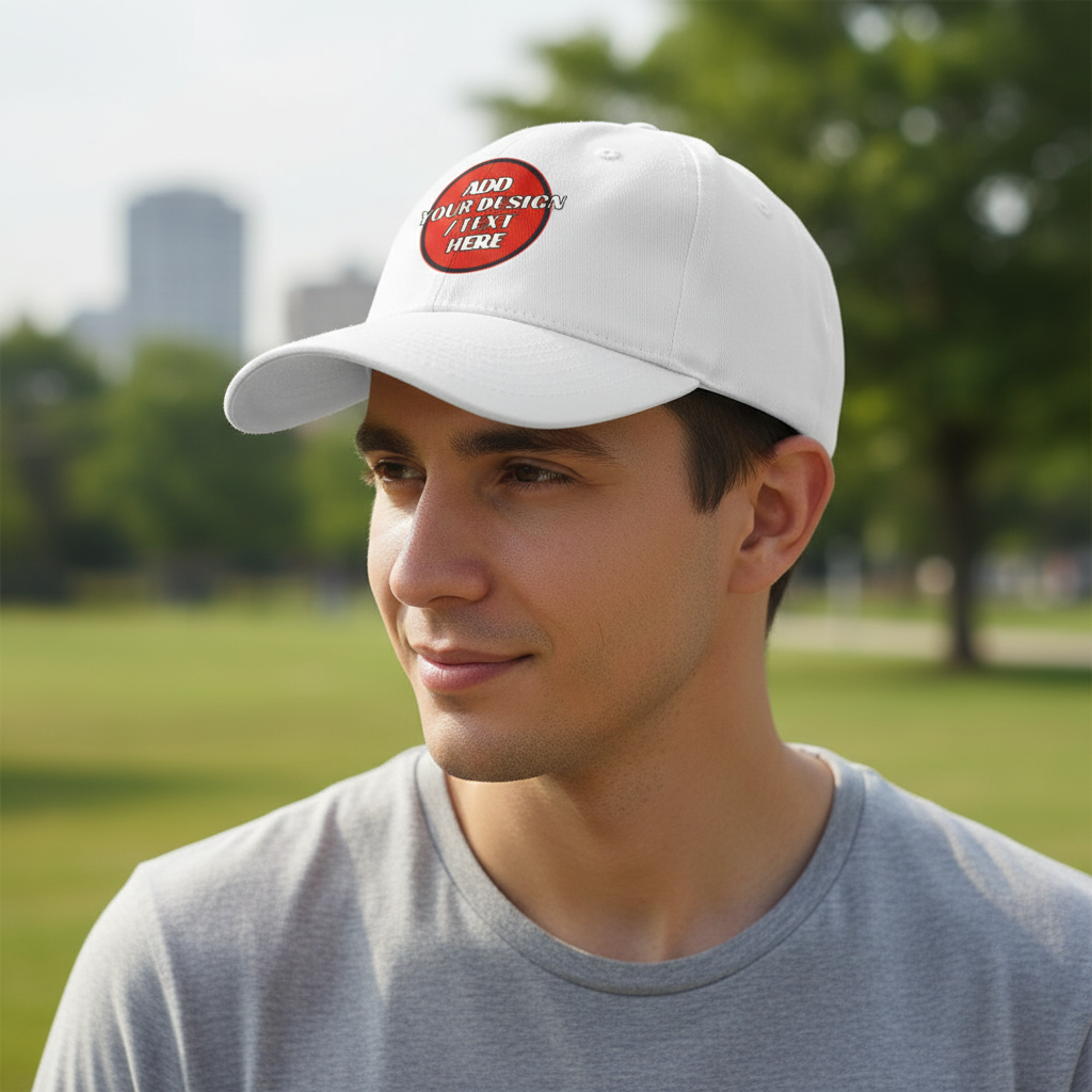 🫟 Design Your Own White Cap ( One Size )