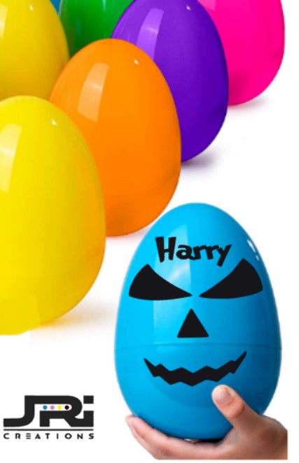 Personalised 7 Inch Halloween Egg Pumpkin