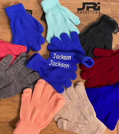 Personalised Name Gloves Adult/Teen One Size