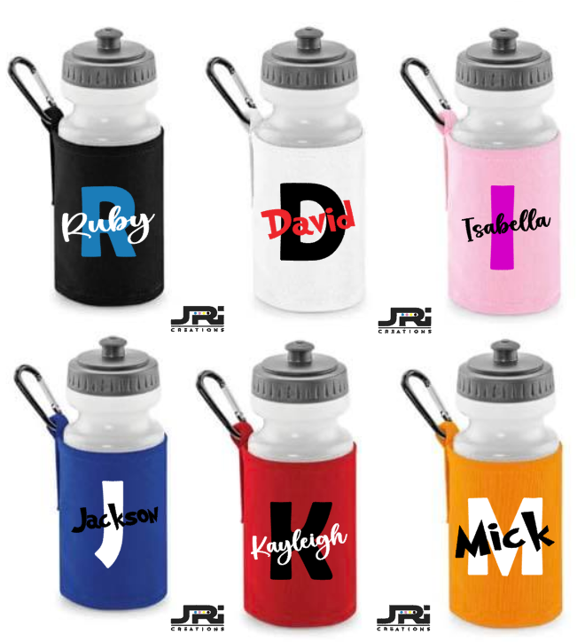 Sports Water Bottle Initial & Name Personalised