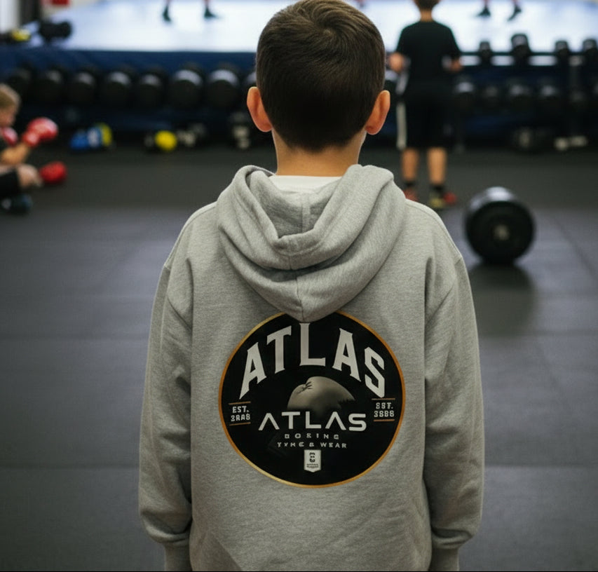 Kid's/Adult Soft Cotton 280GSM Gym Hoodie ( Heather Grey )🥊