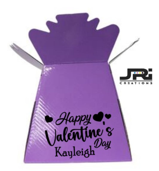 Personalised Bouquet Box Decal Only Valentines Day + Name