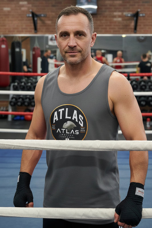 Adult Cool Gym Tank Top Breathable Vest ( Charcoal ) 🥊
