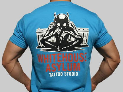 Official Whitehouse Asylum Tattoos Merchandise T-Shirt Summer Edition ( Blue )
