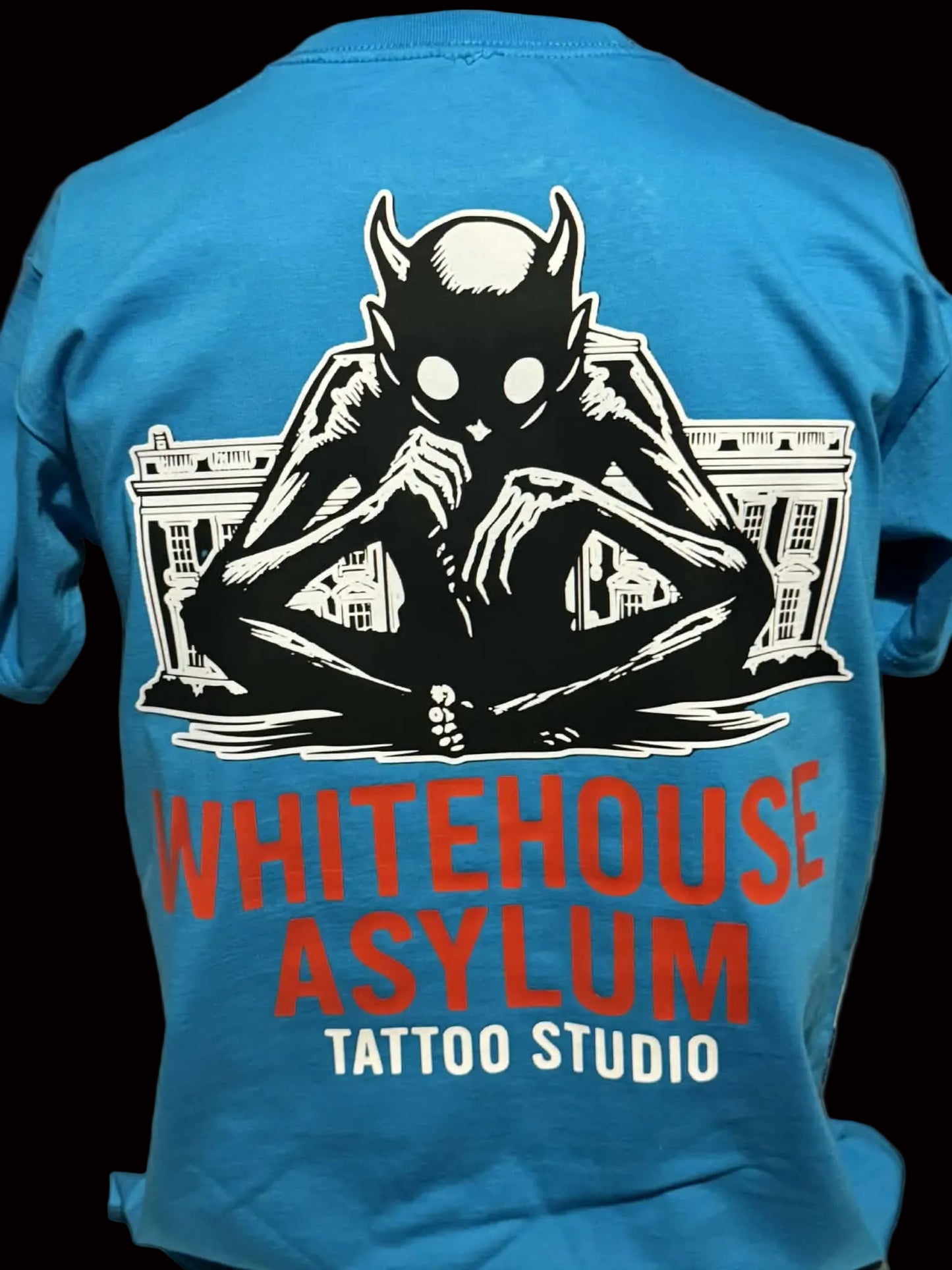Official Whitehouse Asylum Tattoos Merchandise T-Shirt Summer Edition ( Blue )