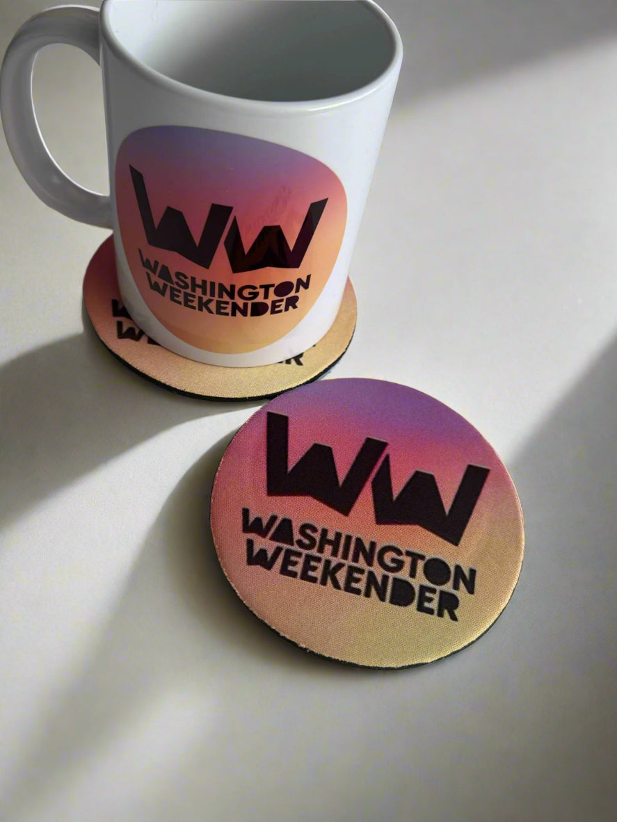 **Washington Weekender Official Event Only Merchandise** Rubber Round 4Inch/10 CM Coaster