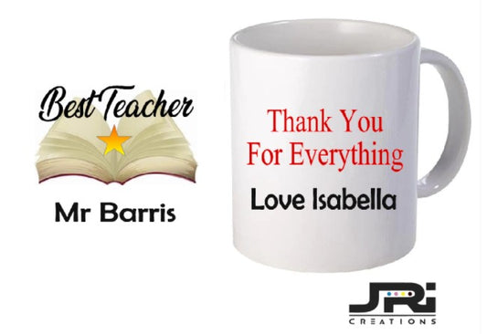 Printed Mug Teacher Thank You For Everything Book 2 Star