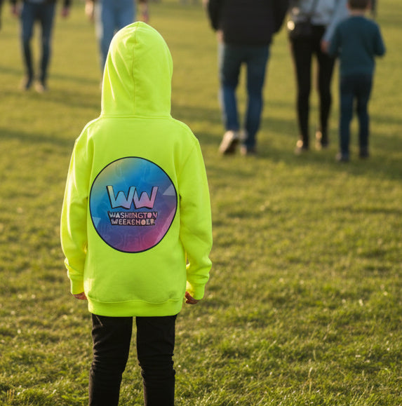 🚨**Washington Weekender Official Event Merchandise**🚨Kids/Adult Hoodie Fluorescent Yellow Hooded Sweatshirt