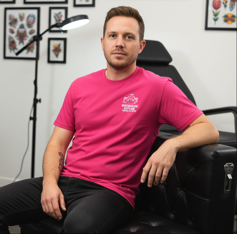 Official Whitehouse Asylum Tattoos Merchandise T-Shirt Summer Edition ( Pink )