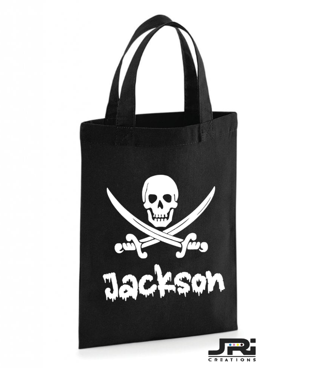 Personalised Halloween Mini Trick Or Treat Bag Pirate