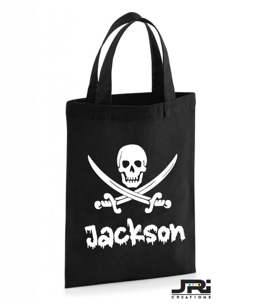 Personalised Halloween Mini Trick Or Treat Bag Pirate