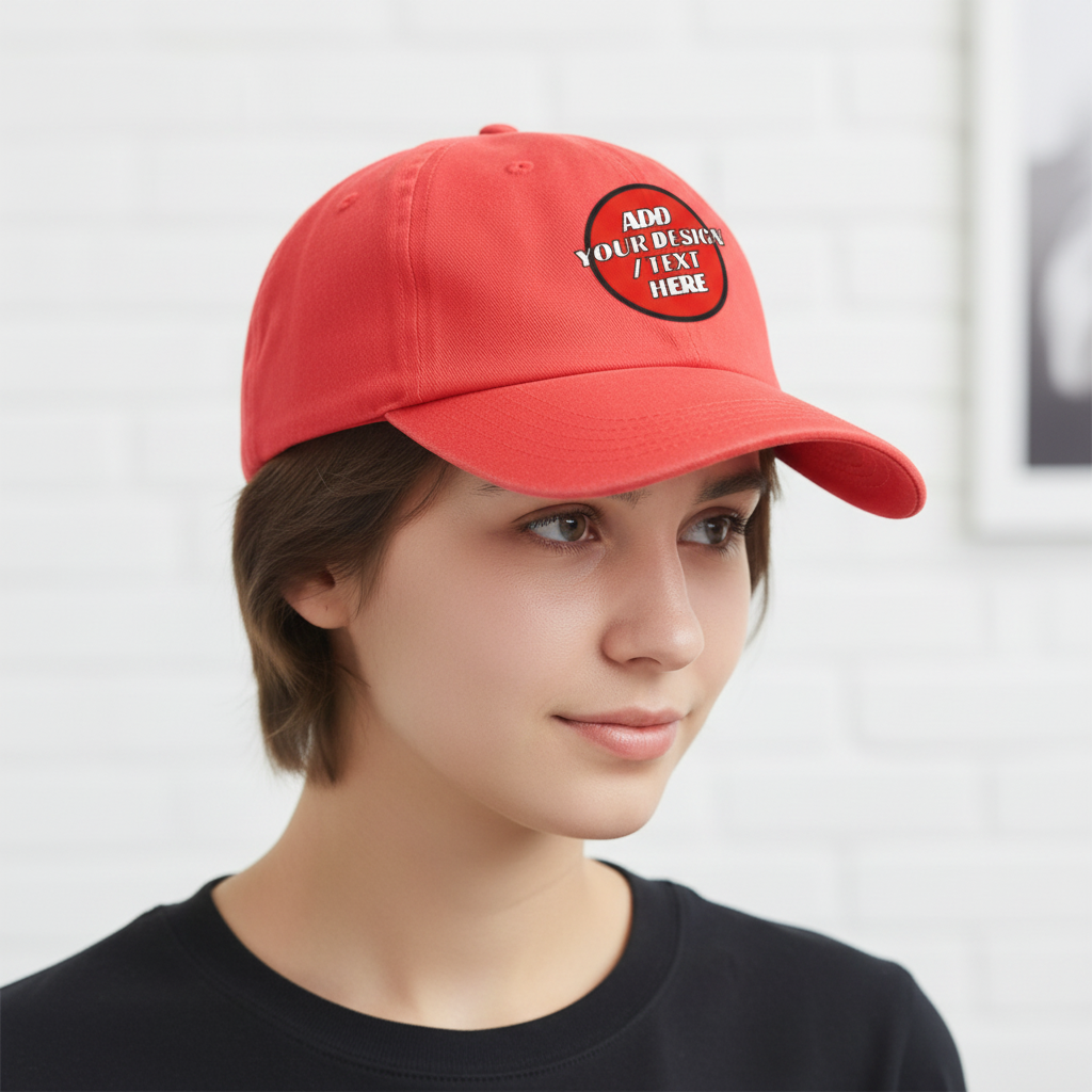 🫟 Design Your Own Red Cap ( One Size )