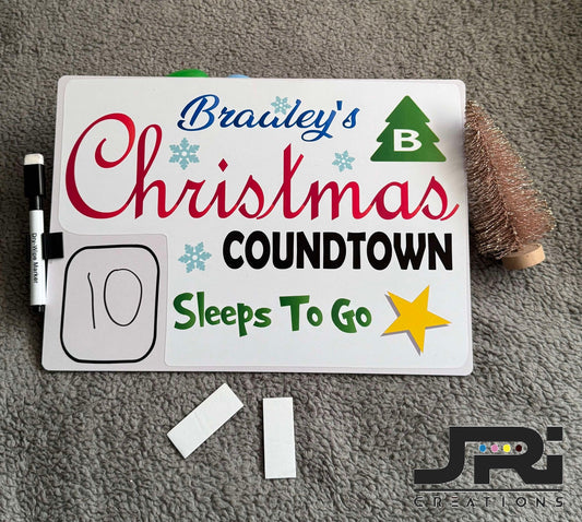 Christmas Countdown A4 Whiteboard & Pen