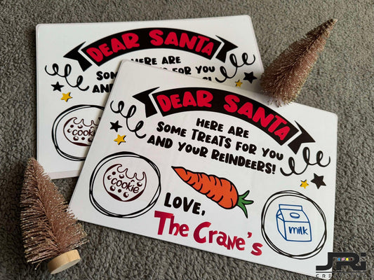 Christmas Eve Santa Treat Board A4 Whiteboard