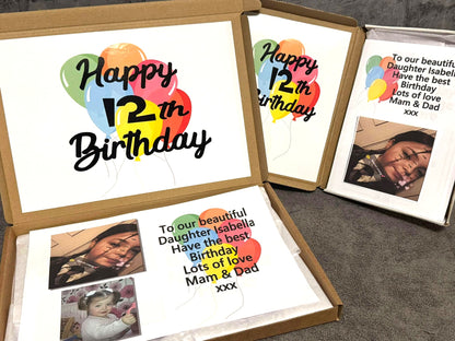 Happy Birthday Chocolate Sweet Selection Box With A Personalised Hidden / Secret Message & Image