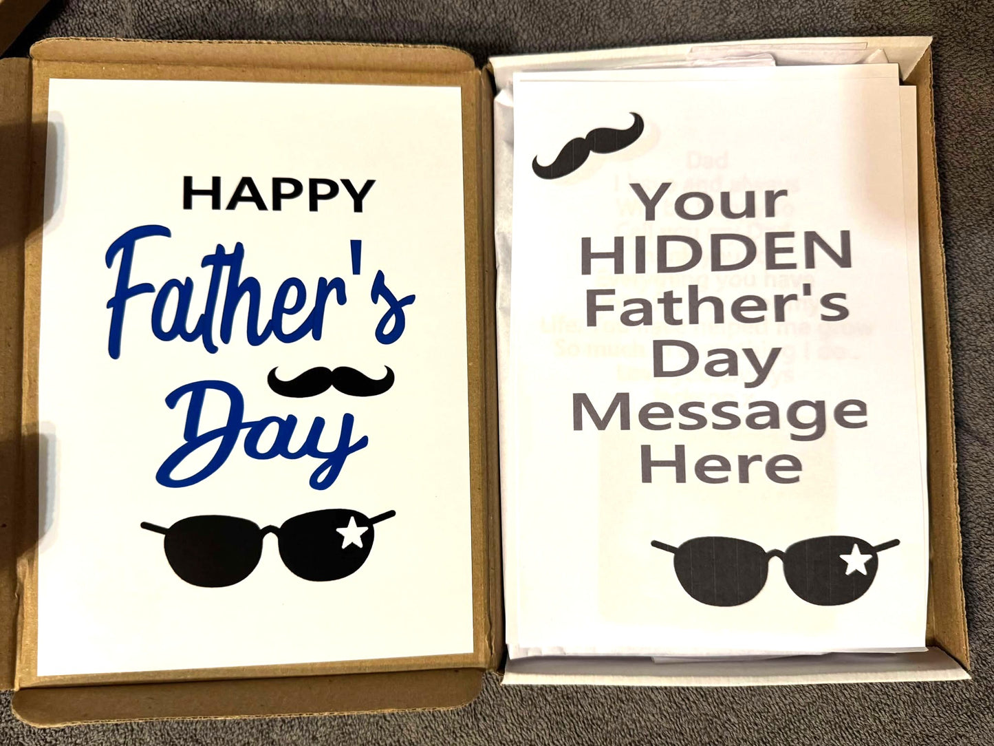 Father's Day! Chocolate Sweet Selection Box With A Personalised Hidden / Secret Message & Image
