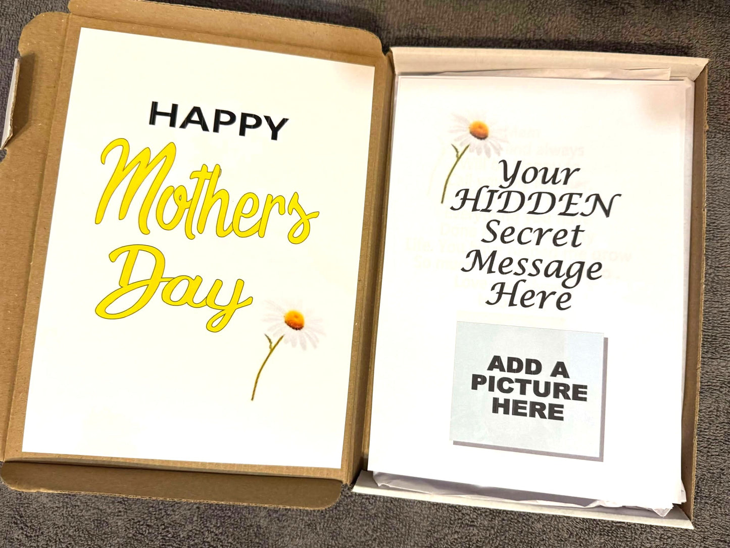 Mother's Day! v1 Chocolate Sweet Selection Box With A Personalised Hidden / Secret Message & Image