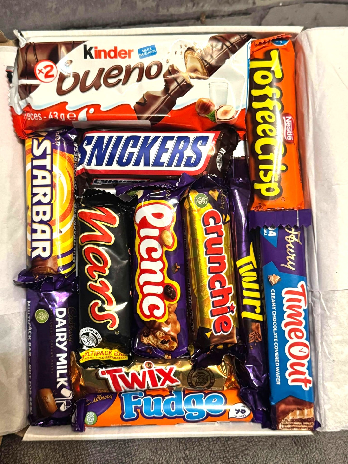 Father's Day! Chocolate Sweet Selection Box With A Personalised Hidden / Secret Message & Image